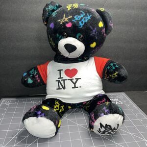 Build A Bear 2012 Limited Edition New York Bear Black W/ Neon With A  NY T-shirt